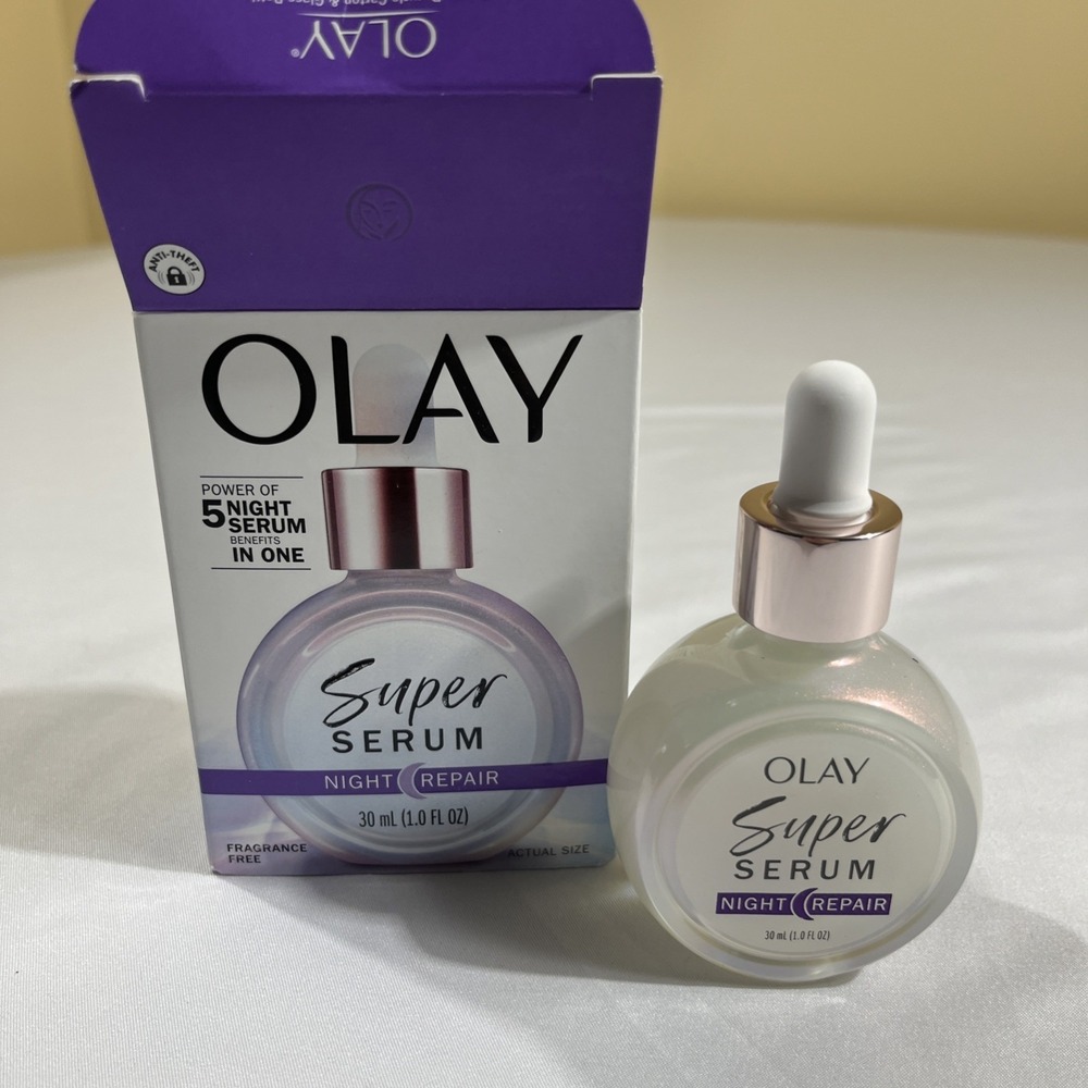 Olay Super Serum Night Repair Fragrance Free 30ml 1.0 fl oz Anti Aging NIB